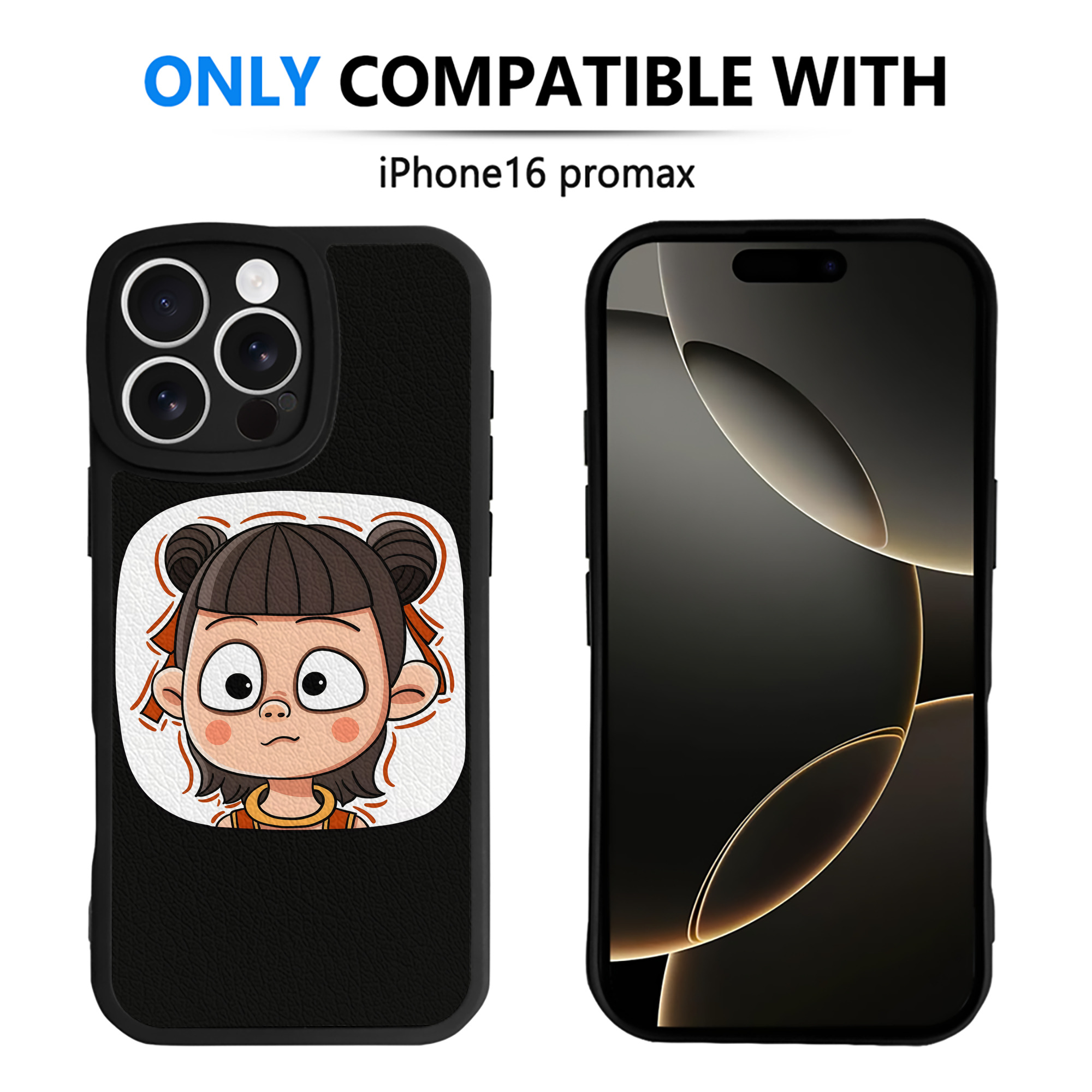 （画像用） Ne Zha 2 ナタ 魔童の大暴れ 【iPhone 16シリーズ対応】シリコンスマホケース（レザー調） 材質：シリコン